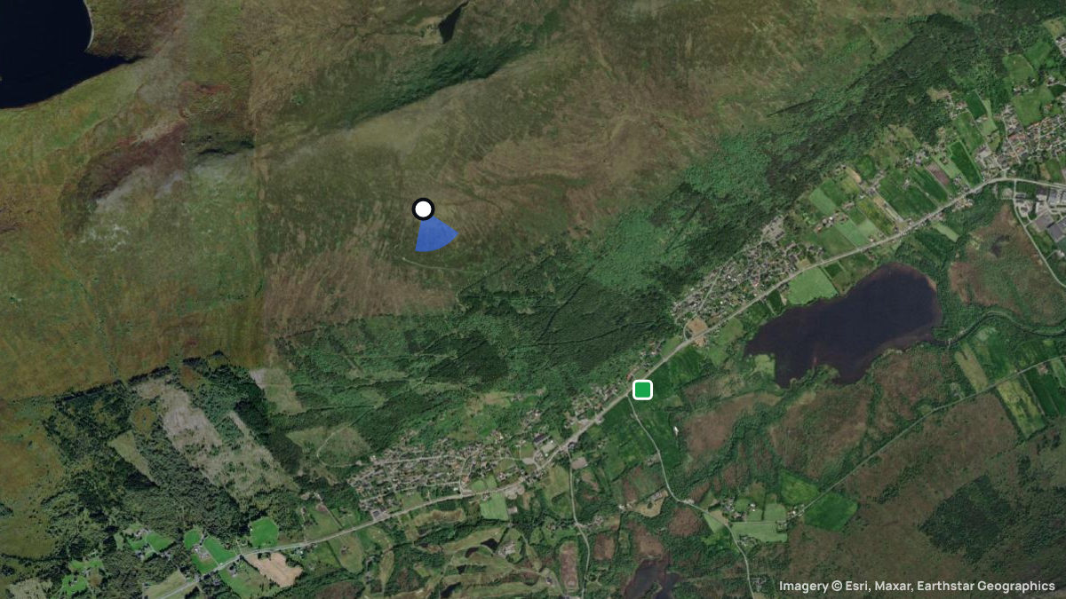 Satellitenkarte von Skafjell mit Start- und Landeplätzen