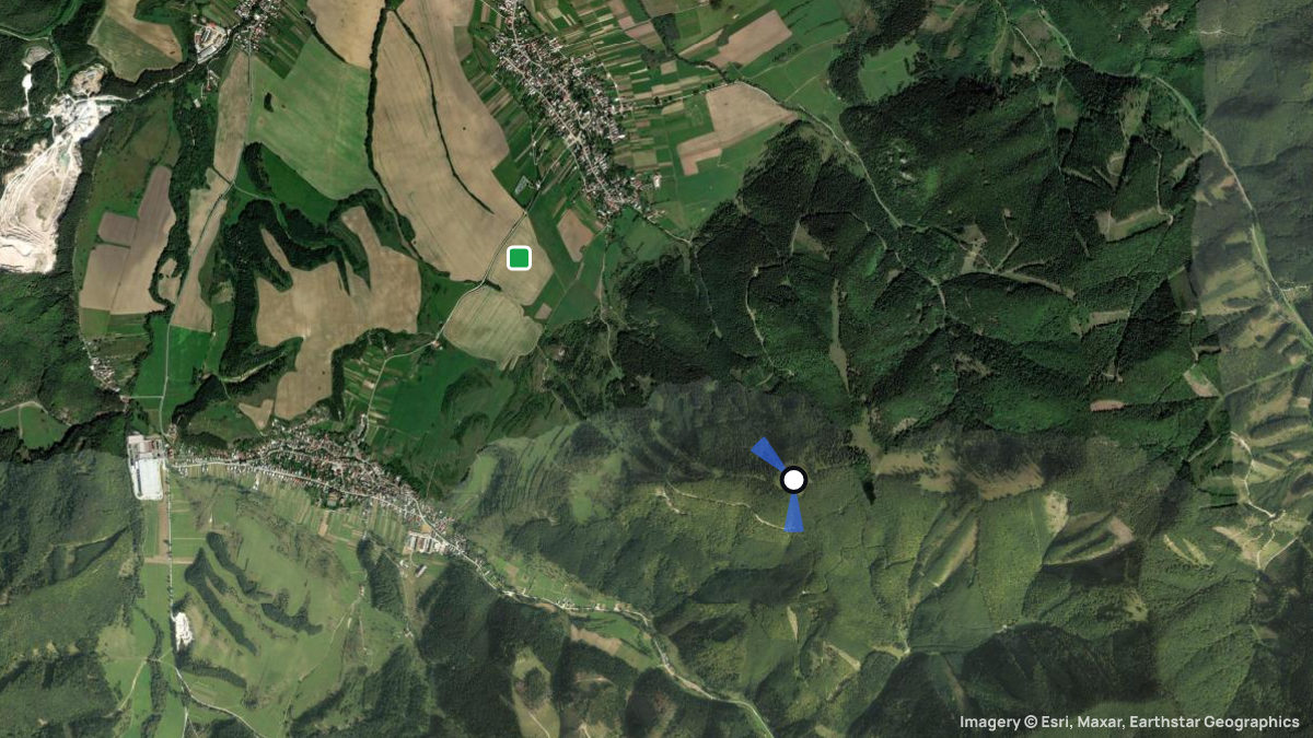 Satellitenkarte von Baba mit Start- und Landeplätzen