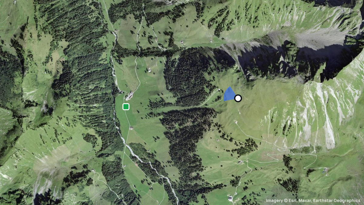 Satellite map of Galm with its launches and landings