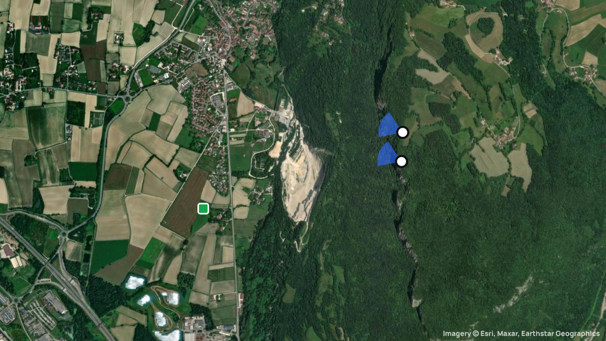 Satellitenkarte von Le Grand Ratz mit Start- und Landeplätzen
