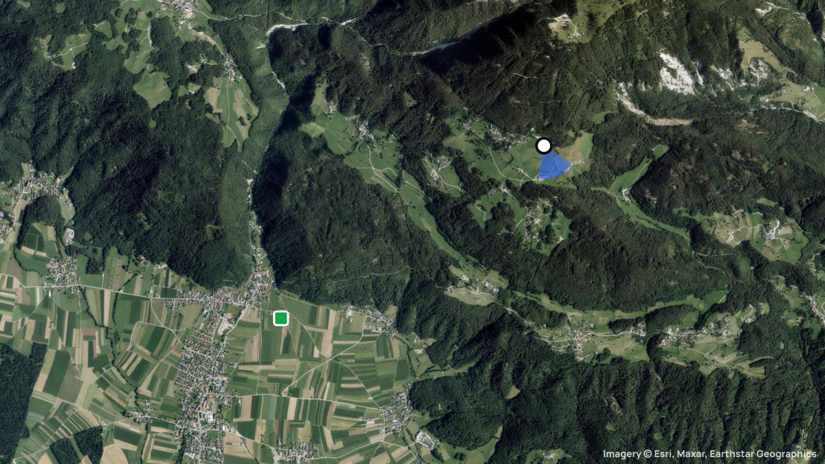 Satellite map of Ambroz with its launches and landings