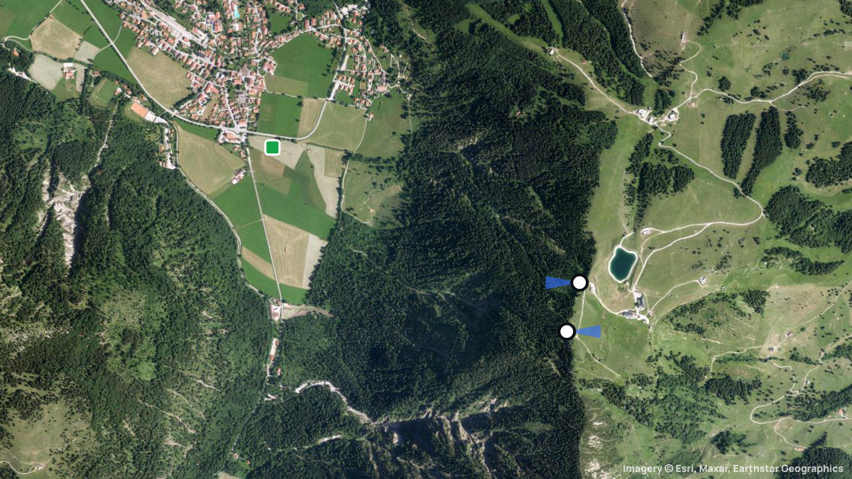 Satellitenkarte von Vogelsang mit Start- und Landeplätzen