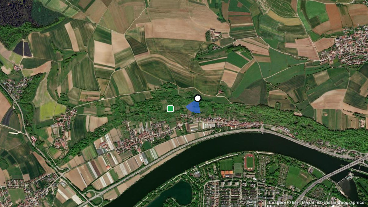 Satellitenkarte von Winzerer Höhen mit Start- und Landeplätzen