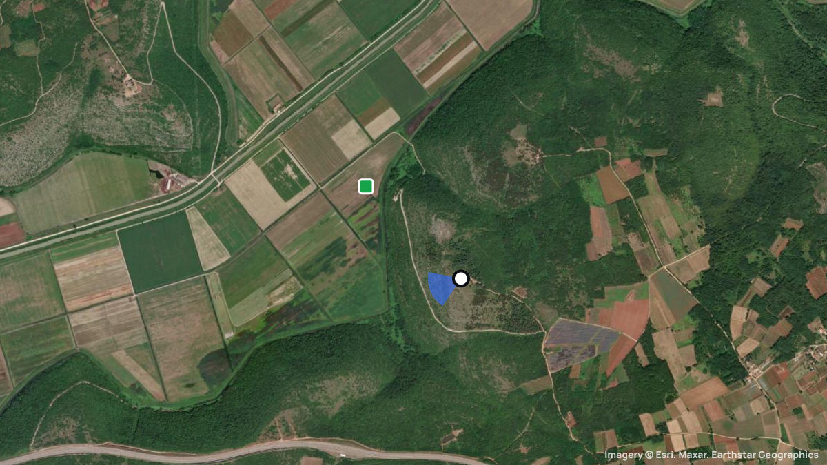 Satellite map of Kastelir with its launches and landings