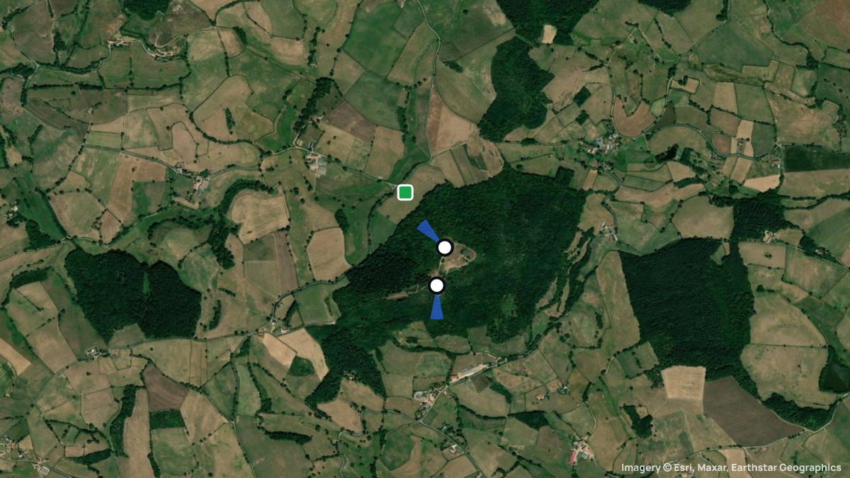 Satellite map of Mont Dardon with its launches and landings