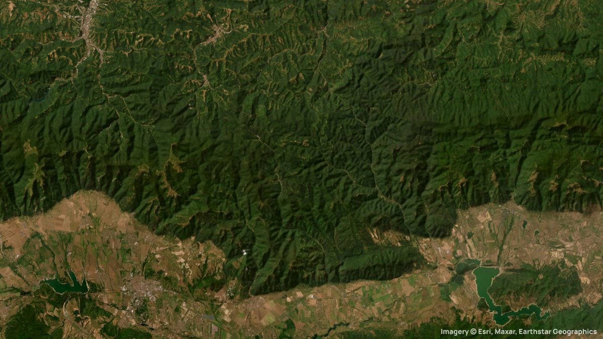 Satellite map of Slatiza with its launches and landings