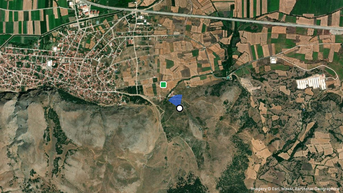 Satellitenkarte von Yellibayir mit Start- und Landeplätzen