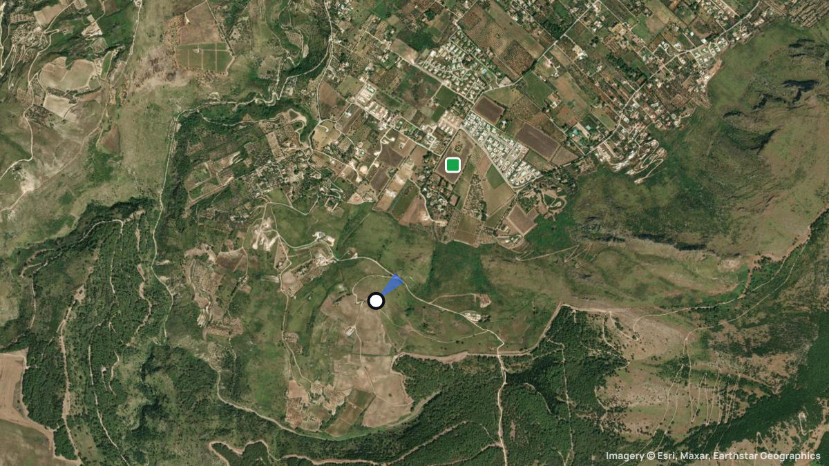 Satellite map of Fraginesi with its launches and landings