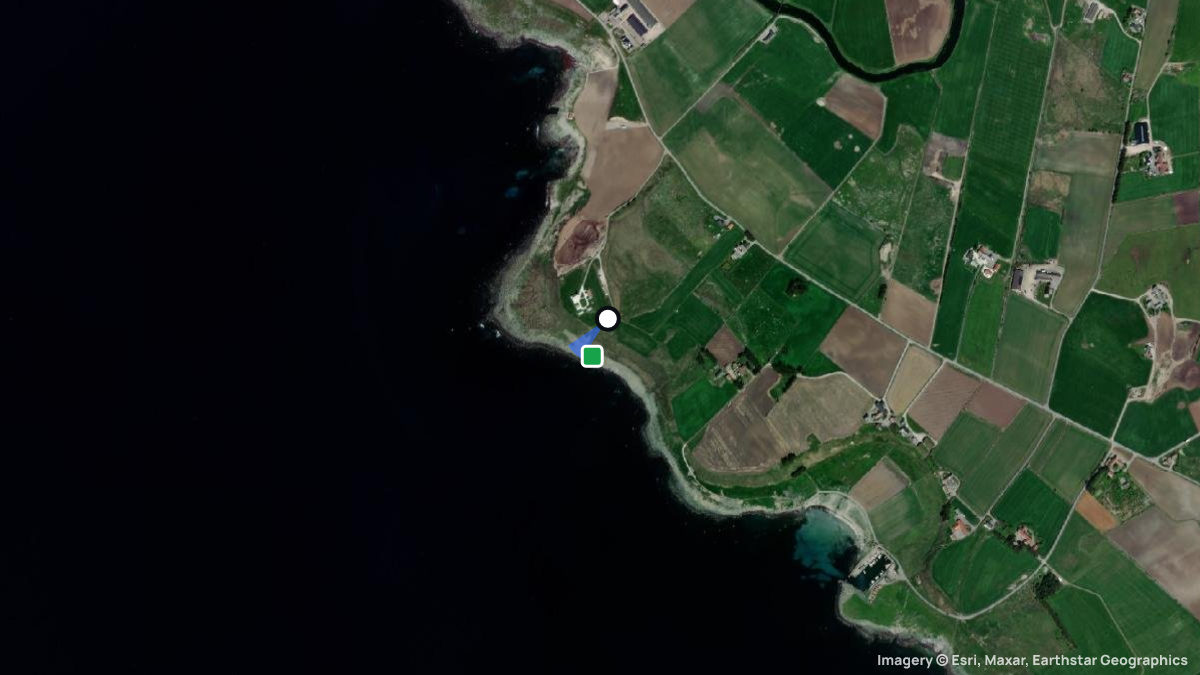 Satellite map of Obrestad with its launches and landings