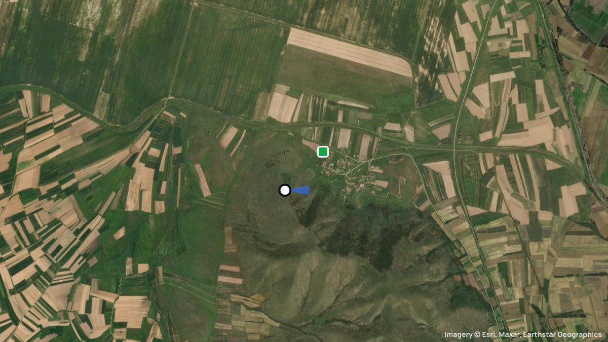 Satellite map of Novoselani (2) with its launches and landings