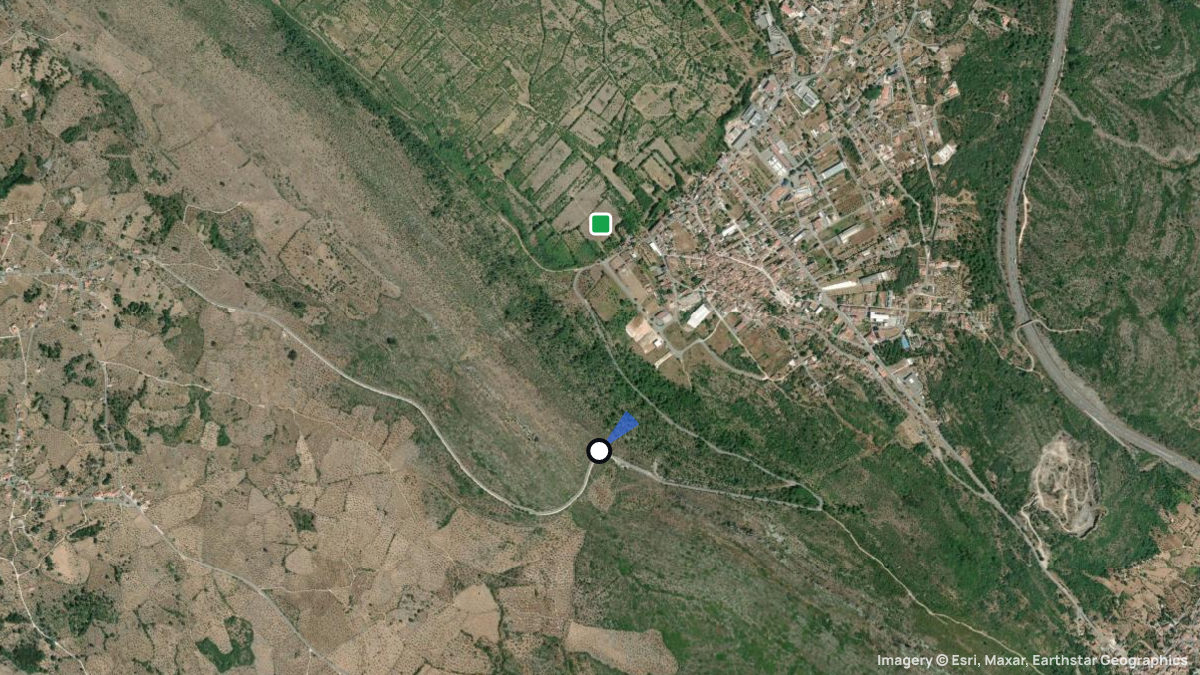 Satellite map of Minde with its launches and landings