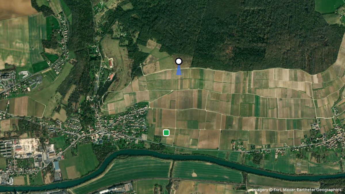Satellite map of Brasles with its launches and landings
