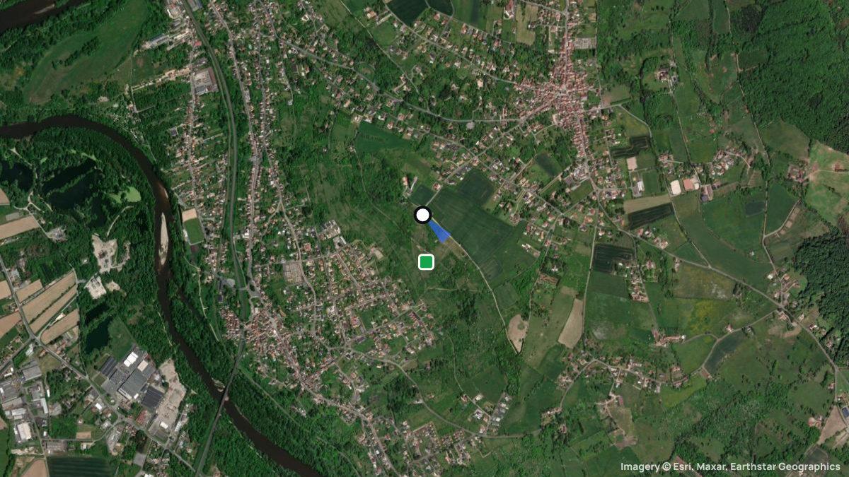 Satellite map of Le Vernet with its launches and landings