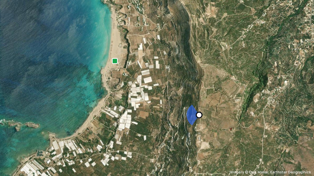 Satellite map of Phalsarna with its launches and landings