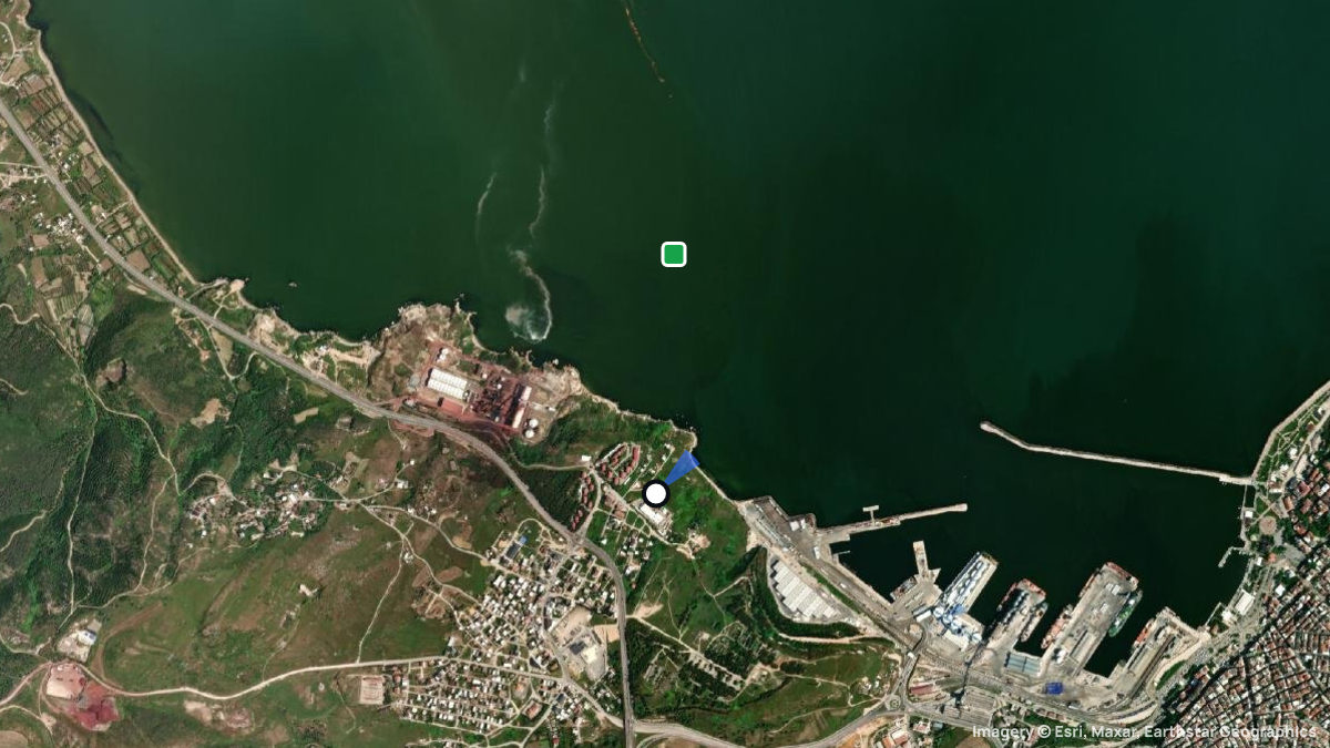 Satellite map of Bandirma with its launches and landings
