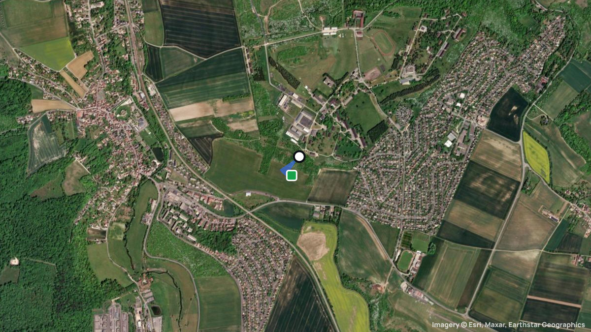 Satellite map of Beynes with its launches and landings