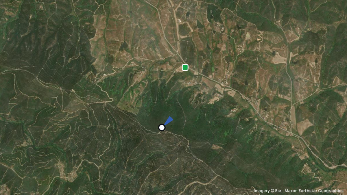Satellite map of Benafatima with its launches and landings