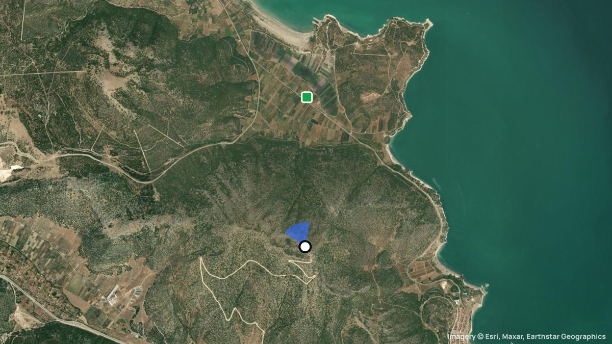 Satellite map of Egirdir with its launches and landings