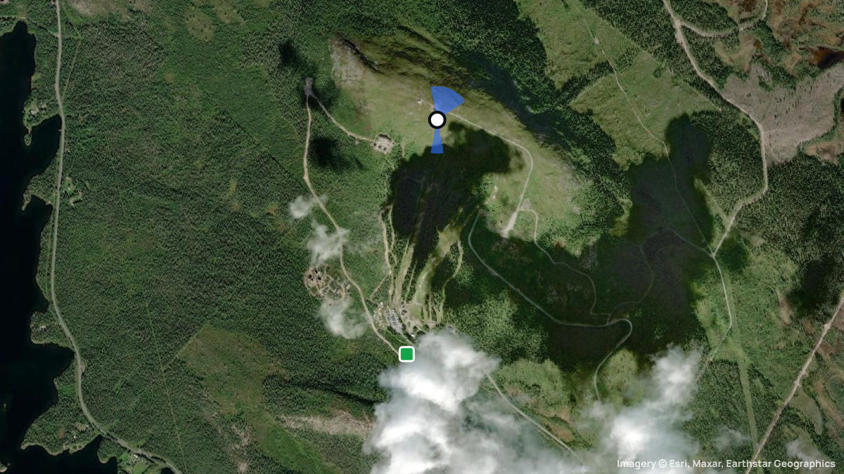 Satellite map of Galtis with its launches and landings