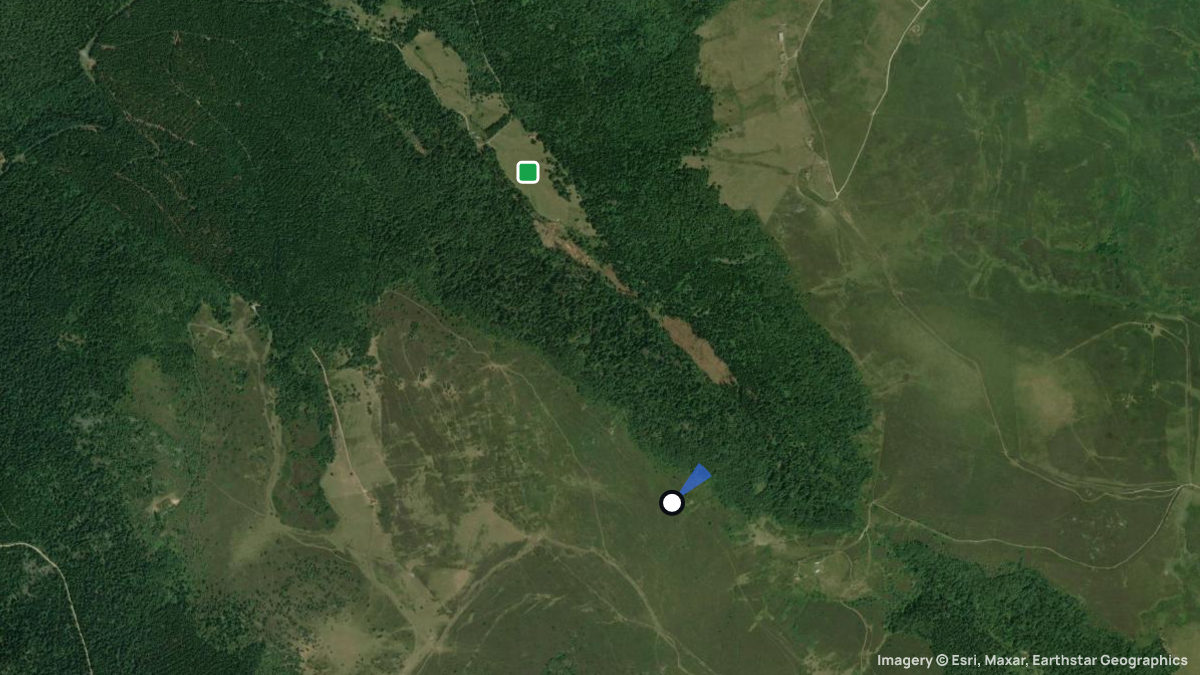 Satellite map of Roche de la Pause with its launches and landings
