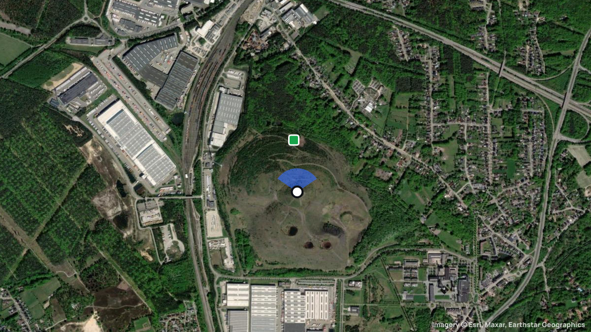 Satellite map of Winterslag with its launches and landings