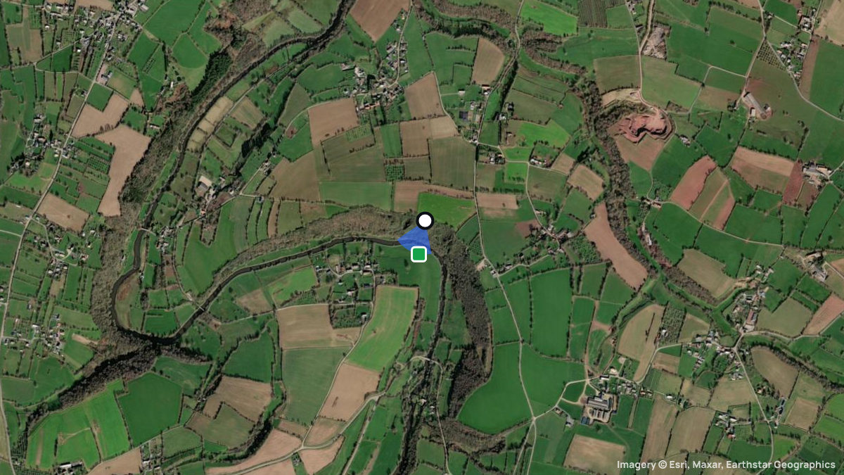 Satellitenkarte von Les Roches de Ham mit Start- und Landeplätzen