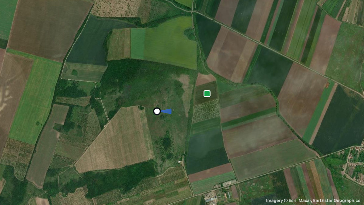 Satellitenkarte von Legyesbenye mit Start- und Landeplätzen