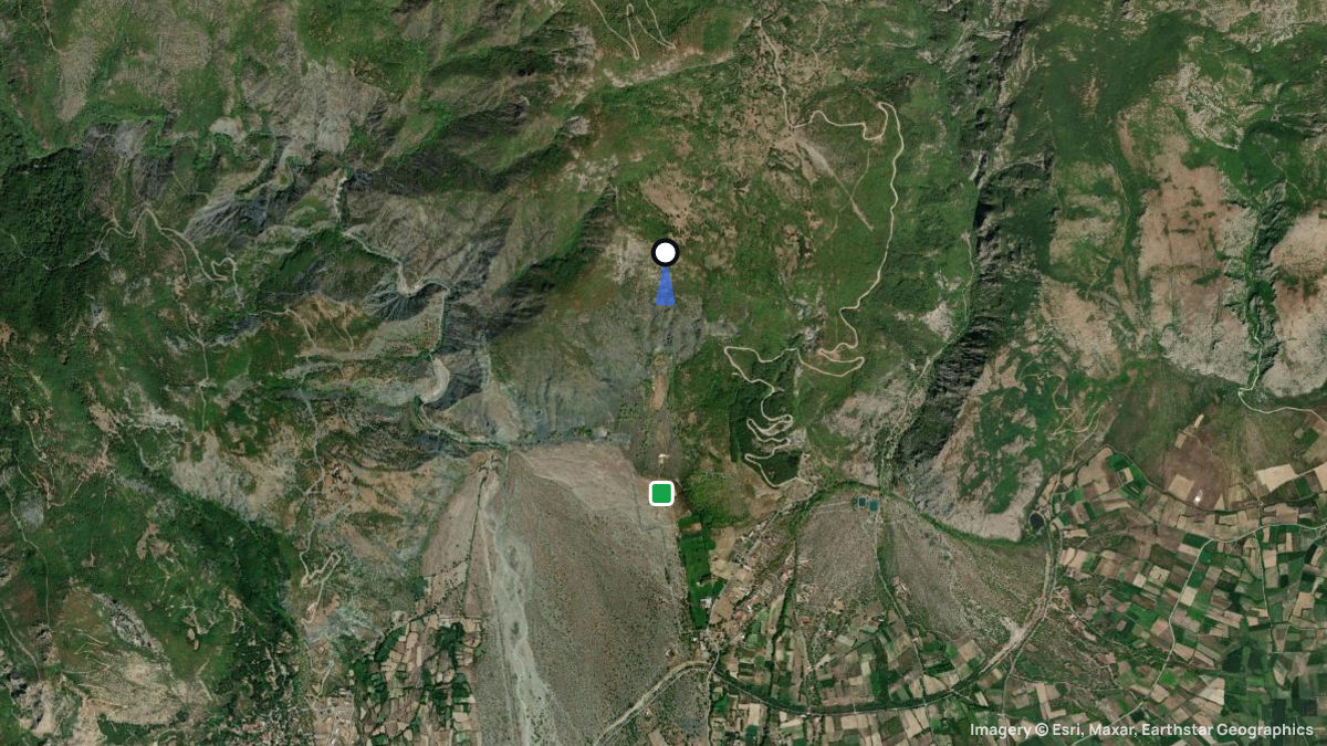 Satellite map of Voreino with its launches and landings
