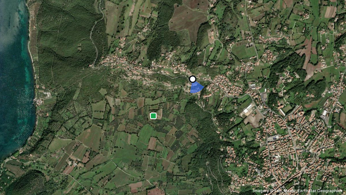 Satellitenkarte von Montefiascone mit Start- und Landeplätzen