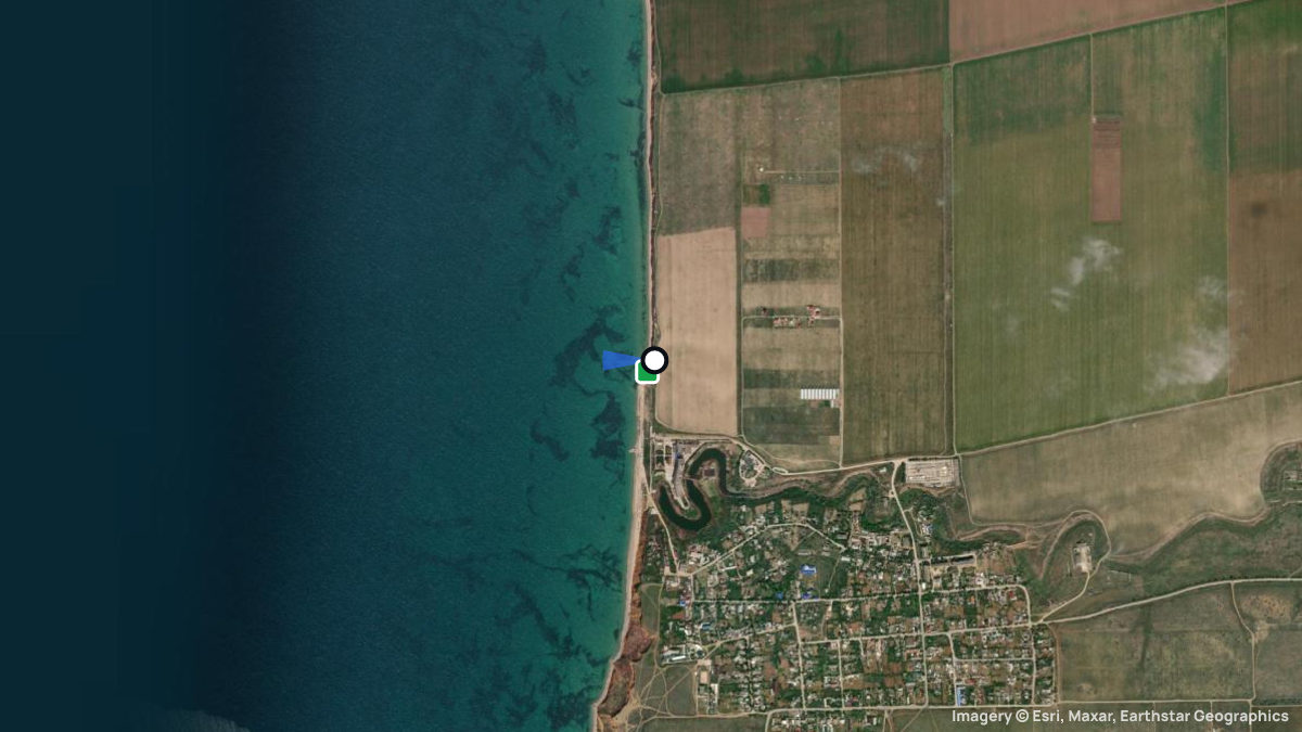 Satellite map of Berehowe with its launches and landings