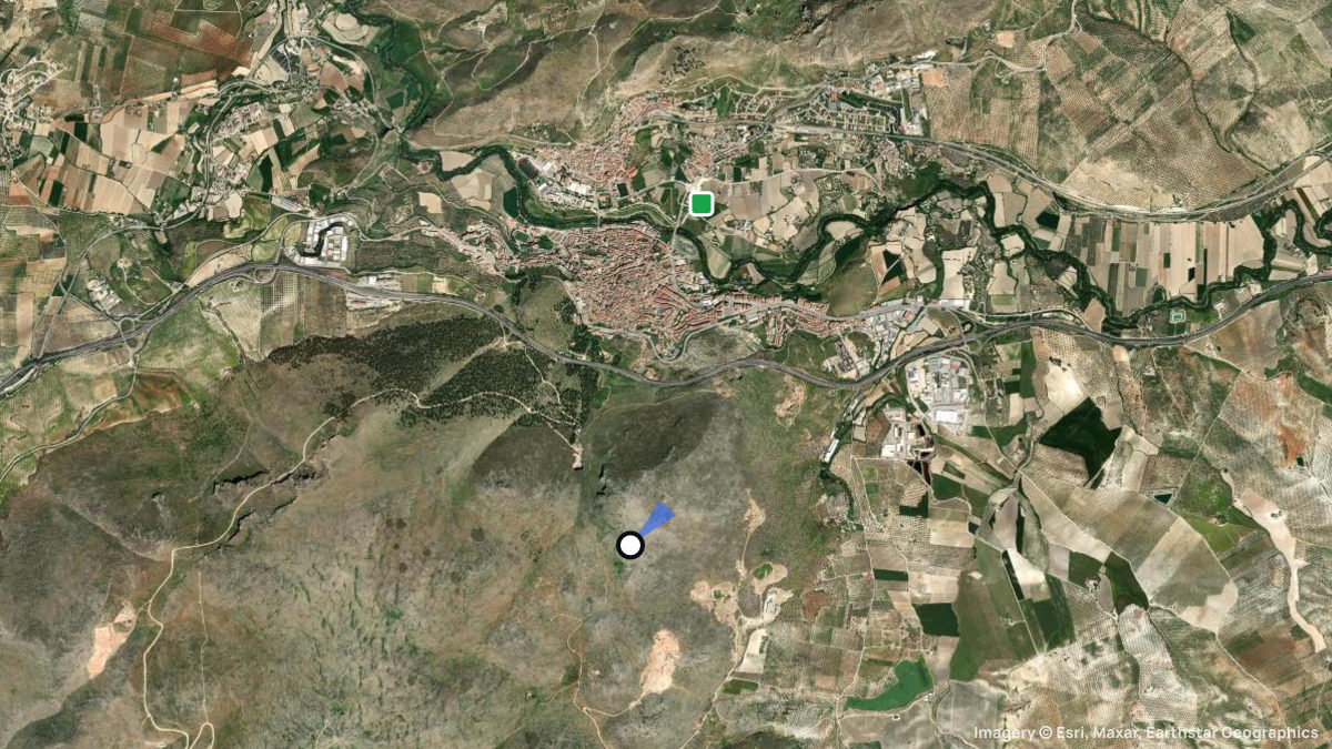 Satellitenkarte von Loja mit Start- und Landeplätzen