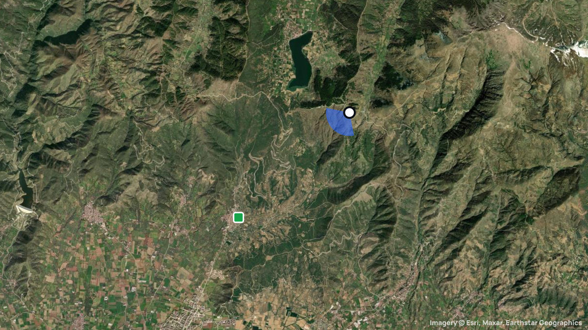Satellite map of Bozdag with its launches and landings