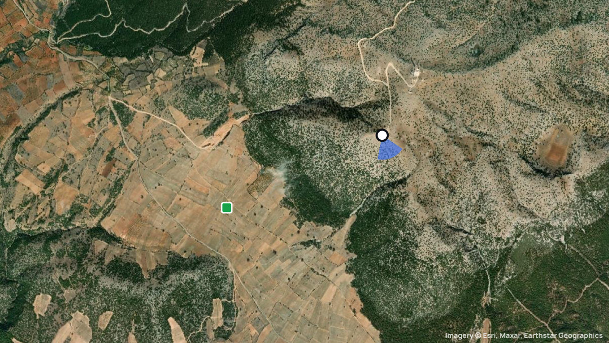 Satellite map of Cökelec with its launches and landings