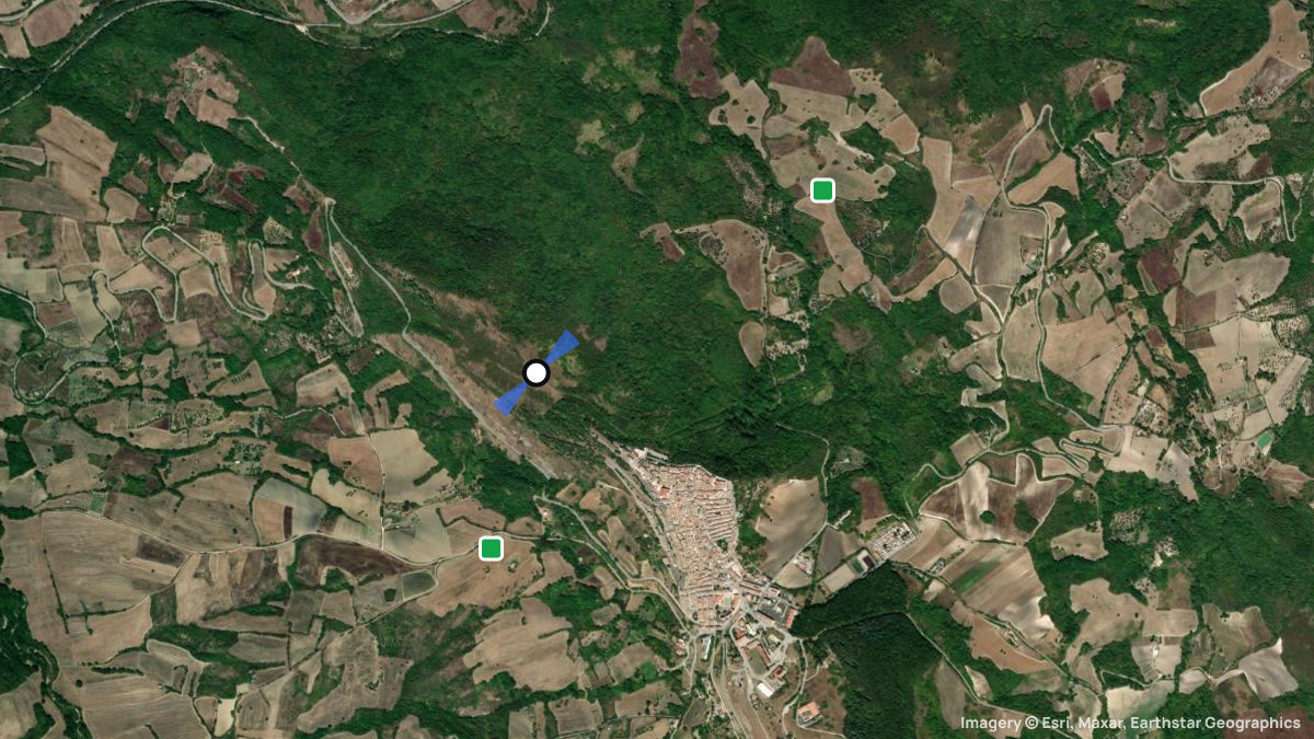 Satellite map of Panni with its launches and landings