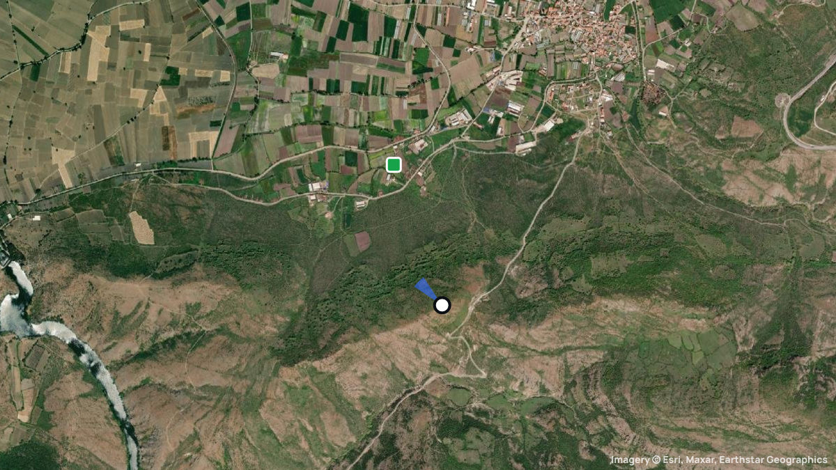 Satellitenkarte von Balatli mit Start- und Landeplätzen