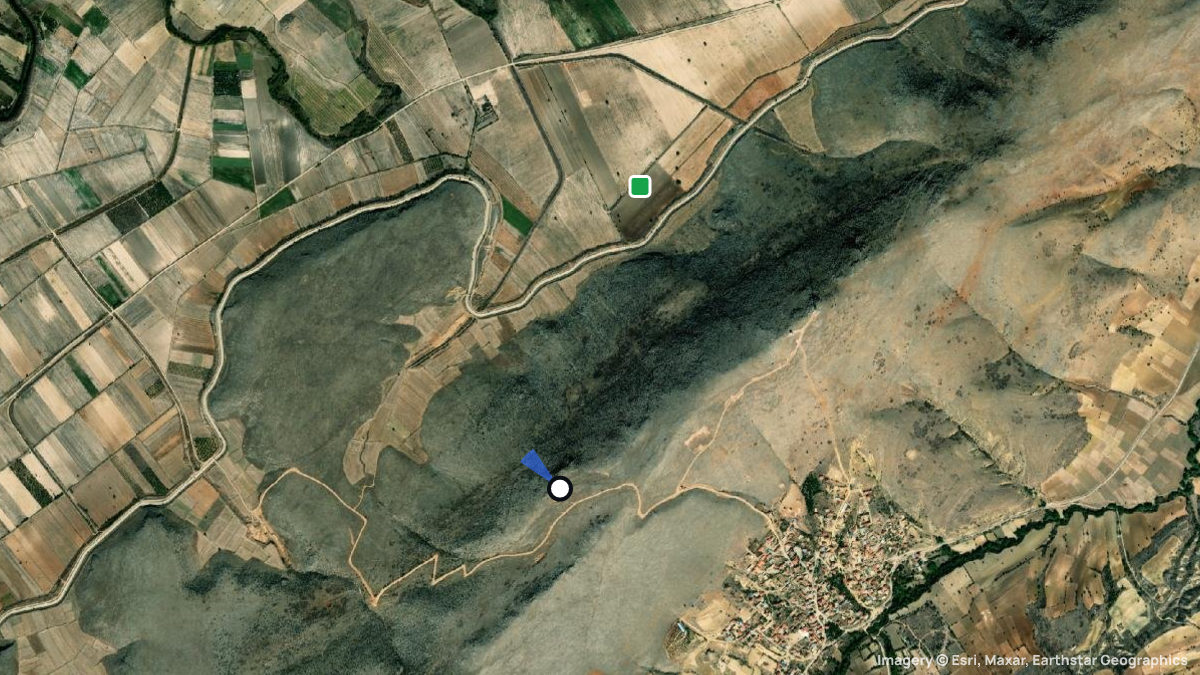 Satellite map of Tokca with its launches and landings