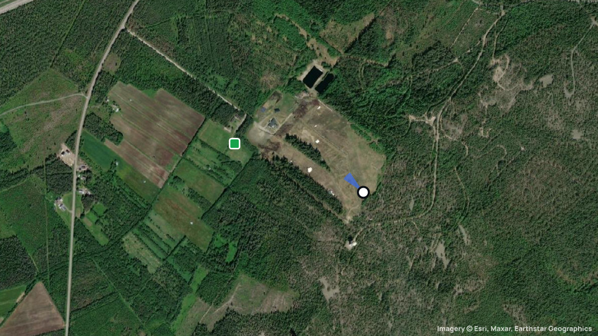 Satellite map of Mattsundsbacken with its launches and landings