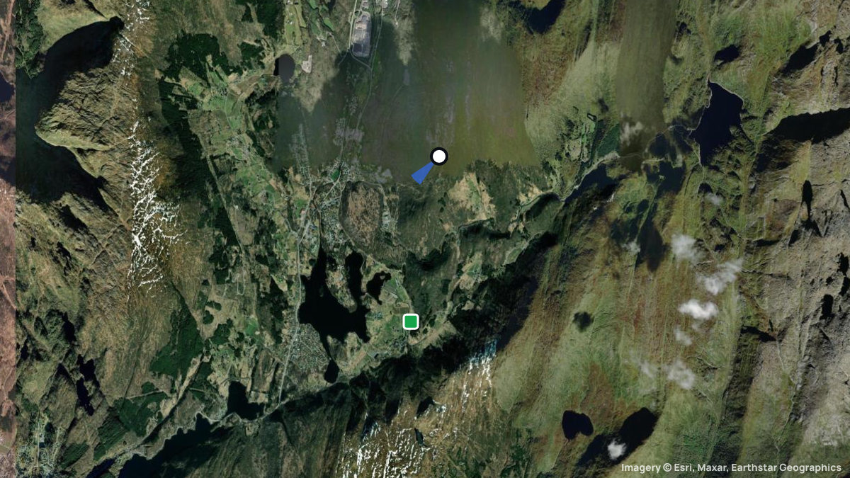 Satellite map of Nipa with its launches and landings