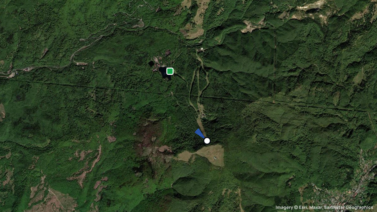 Satellite map of Mogosa with its launches and landings