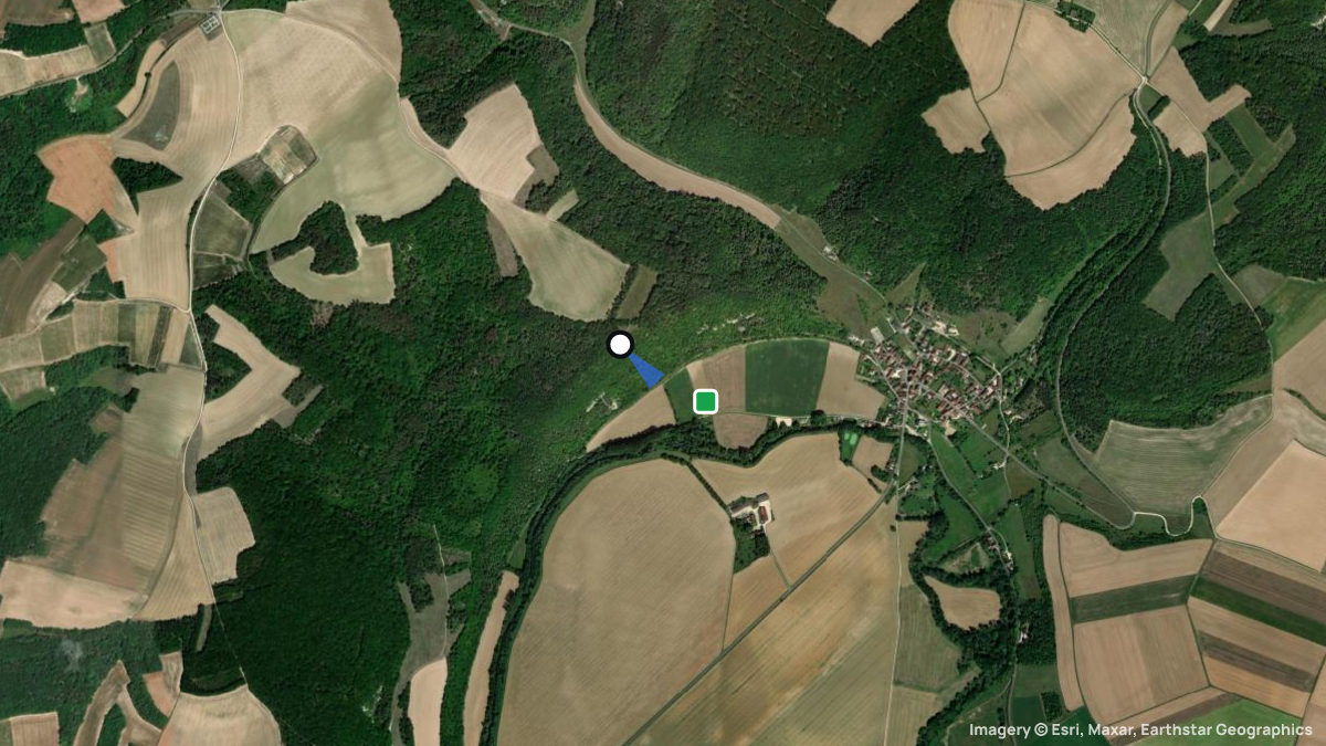 Satellitenkarte von Saint-Martin-sur-Armancon mit Start- und Landeplätzen