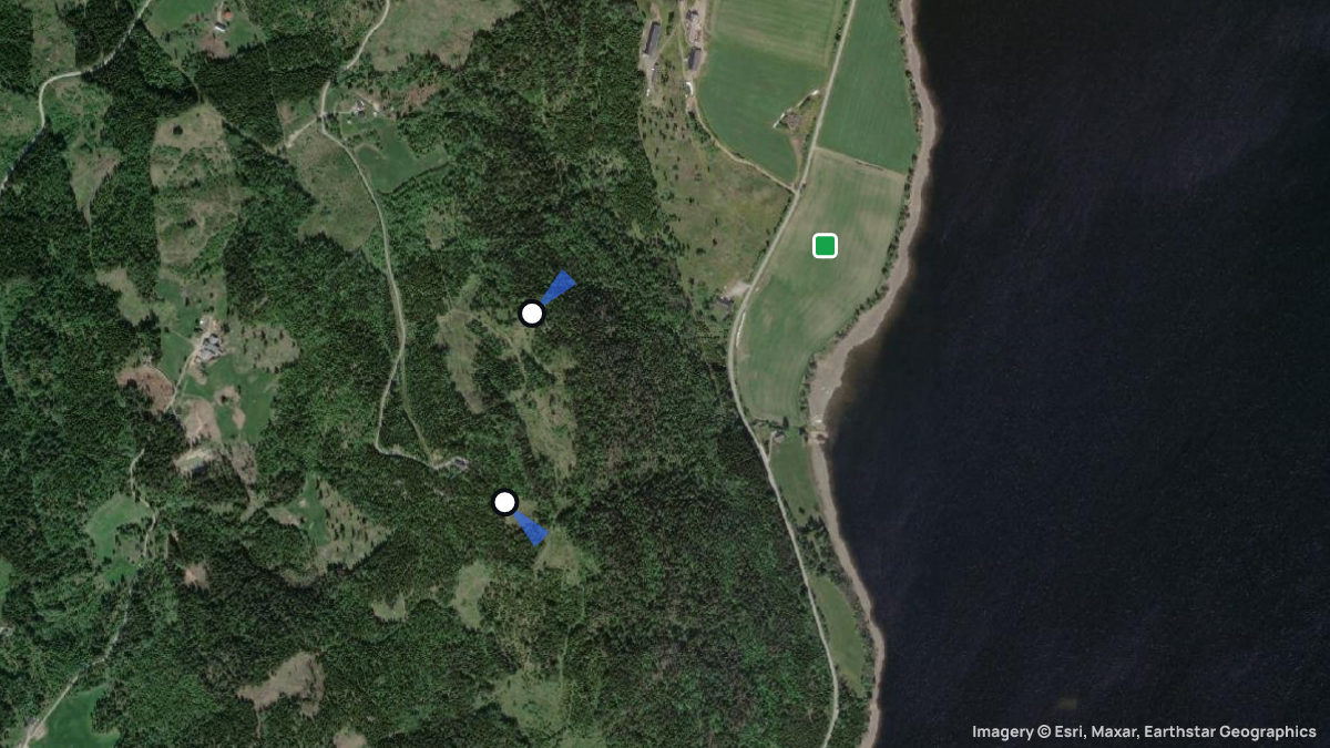 Satellitenkarte von Bangsberg mit Start- und Landeplätzen