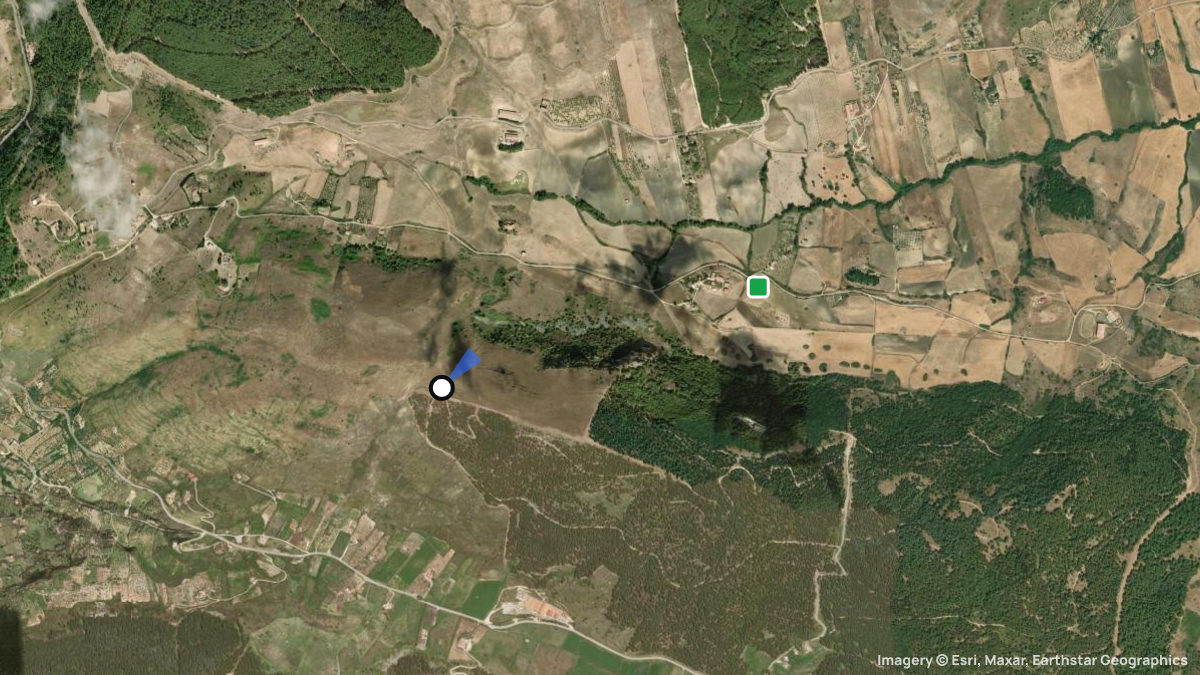 Satellite map of Santa Rosalia with its launches and landings