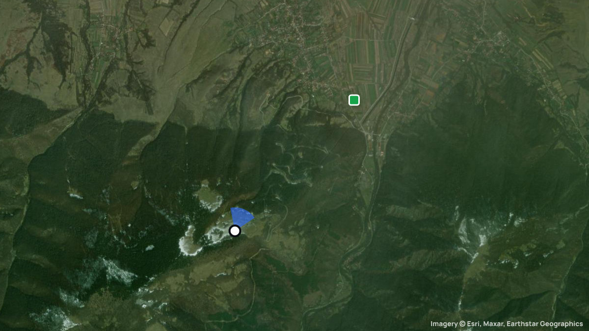 Satellite map of Clopotiva with its launches and landings