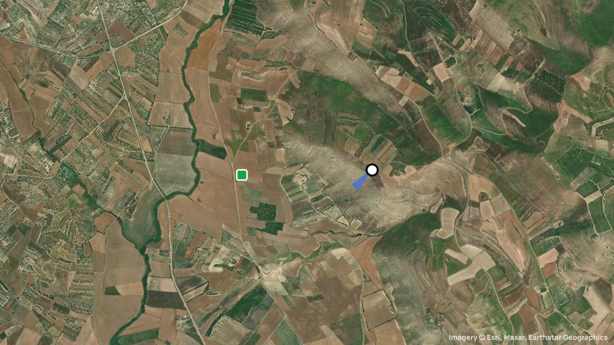 Satellite map of Guasila with its launches and landings