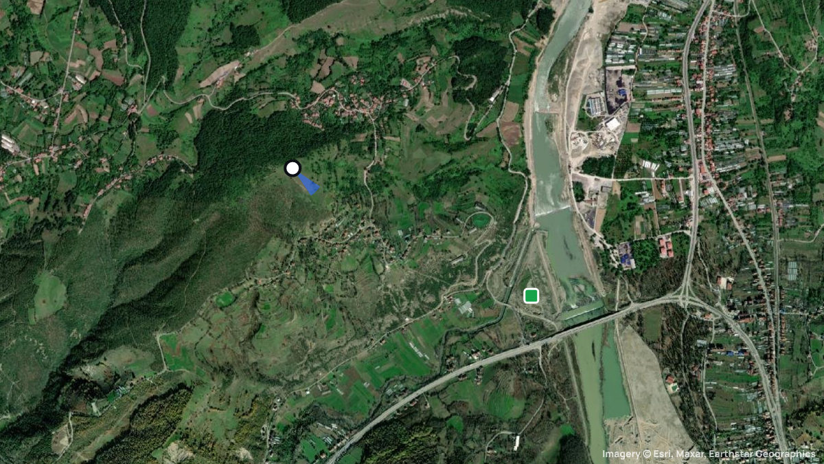 Satellitenkarte von Kayabasi mit Start- und Landeplätzen