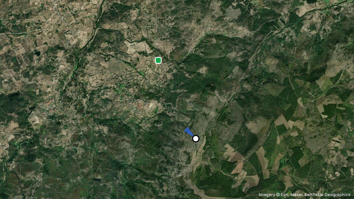 Satellite map of Linhares with its launches and landings