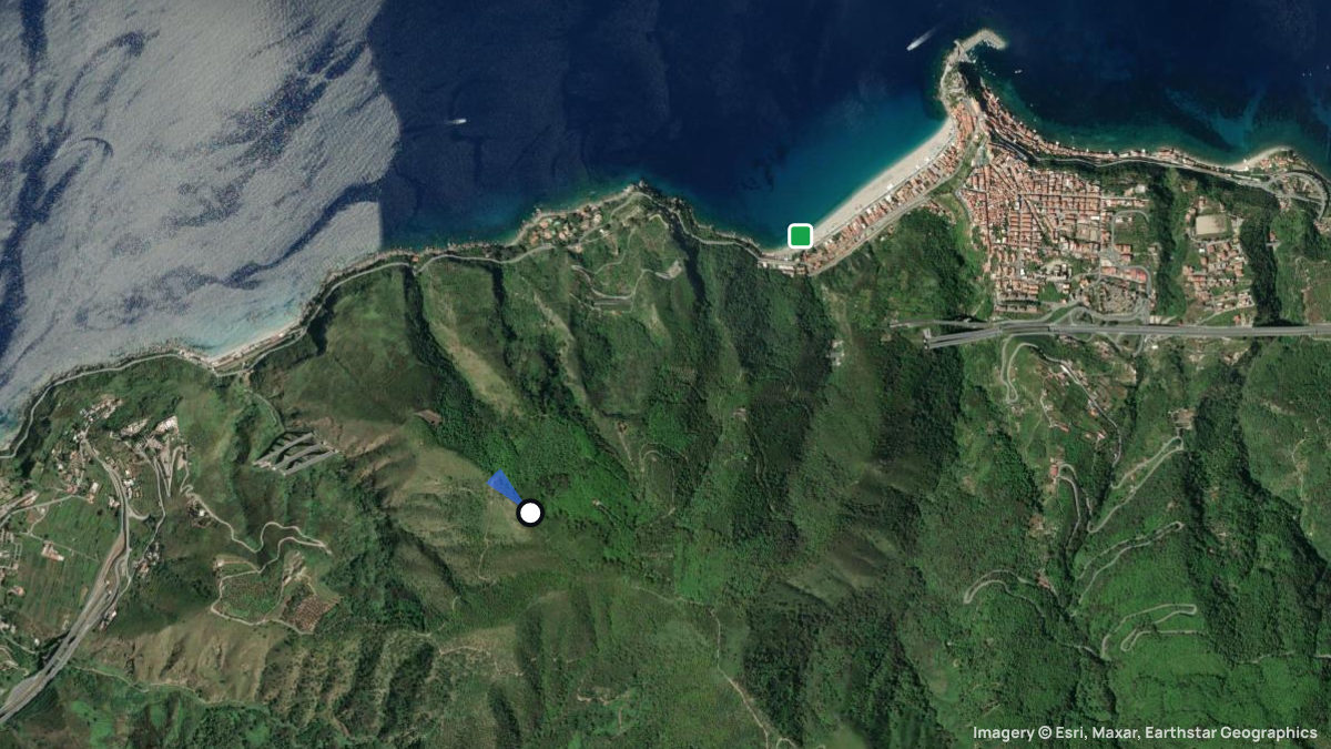 Satellite map of Scilla with its launches and landings