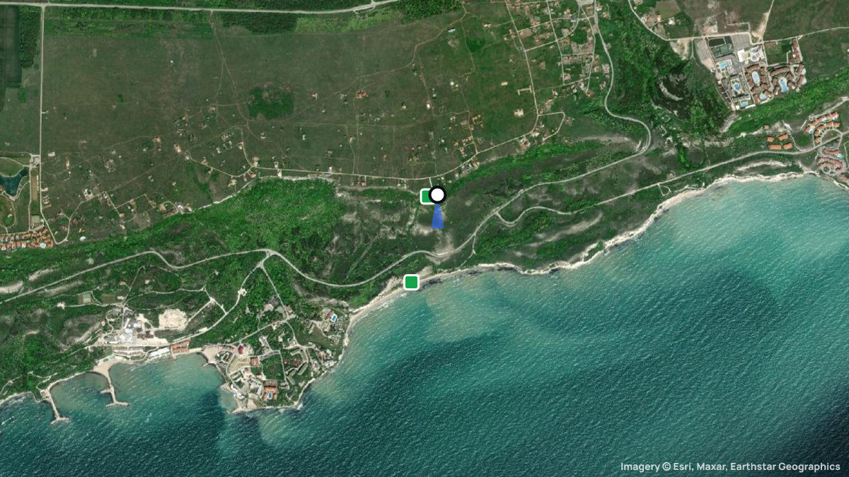 Satellite map of Topola with its launches and landings