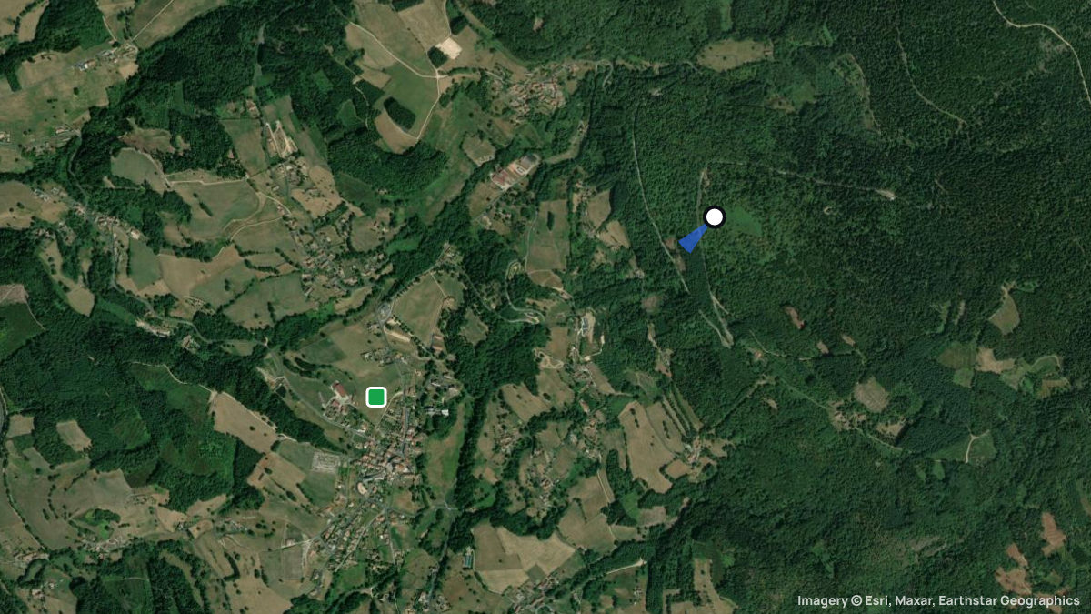 Satellitenkarte von Le Bien mit Start- und Landeplätzen