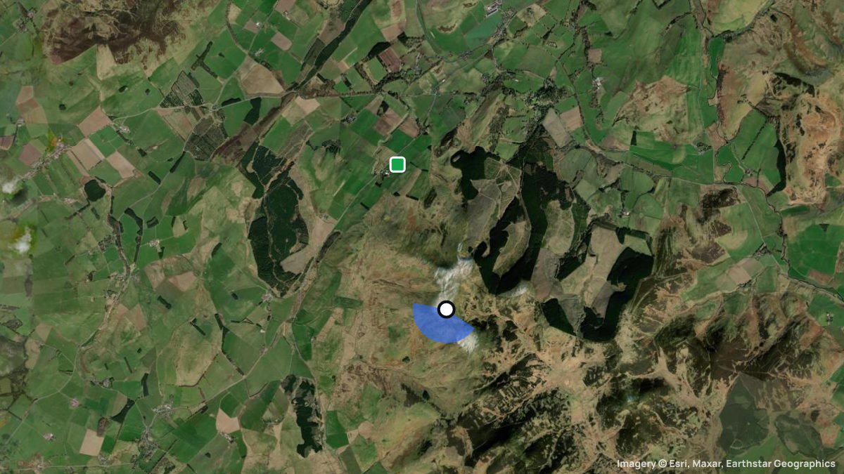 Satellitenkarte von Broughton Heights mit Start- und Landeplätzen